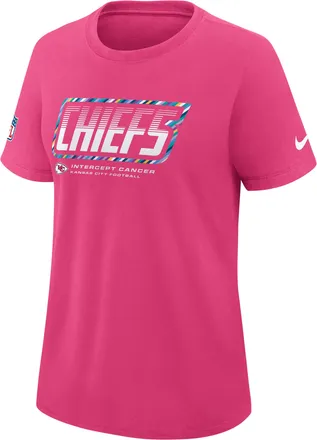 Nike Kansas City Chiefs Crucial Catch Nike Womens Dri-FIT NFL T-Shirt in Pink | 03N868XZUG-F9R