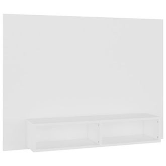 vidaXL Vidaxl - Mueble De Tv De Pared Madera Contrachapada Blanco 120x23,5x90cm