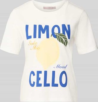 Christian Berg T-Shirt mit Motiv-Print und Rundhalsausschnitt in Ecru, Gr&ouml;&szlig;e 44