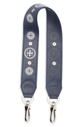 Longchamp Studded Leather Bag Strap in Navy at Nordstrom Rack