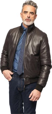 The Jack Leathers Riverside Seamless Jacket - Heren - Jassen - Bruin - Maat: M Zijde