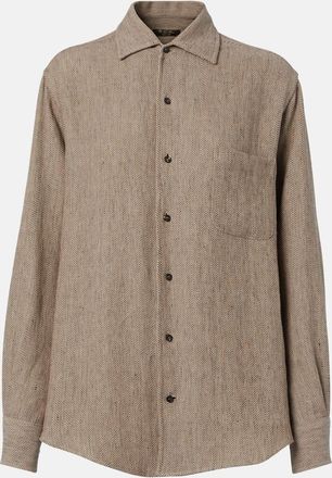 Loro Piana Camicia André in crêpe di lino