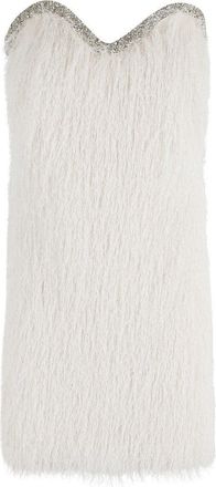 Amen Fringed Mini Dress With Rhinestone Trim