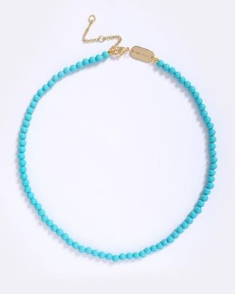 Emma Pills Enamel Beads Necklace in Ocean Glo at Nordstrom, Size 19