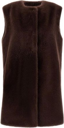 Herno Nep Bont Vest - Dames - Bodywarmers - Bruin - S - Jassen