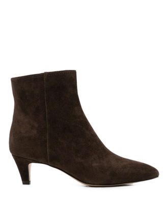 Twinset Brown Faux Suede Ankle Boots