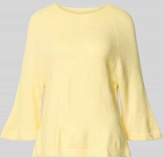 Only Oversized Strickpullover mit 3/4-Arm Modell SIMONI in Hellgelb, Gr&ouml;&szlig;e XL