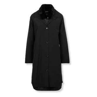 Woolrich Jassen, Dames, Zwart, S, Katoen, All Weather Coat 3-in-1