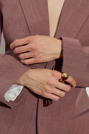 Bottega Veneta Silver Ring, Womens, Gold