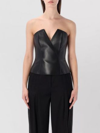 Ralph Lauren lambskin bustier top strapless v neckline