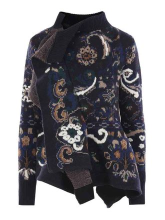 sacai Floral Jacquard Knit Blouson