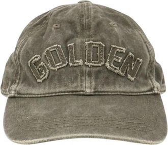 Golden Goose Baseballpet met sterrenborduurwerk - unisex - Petten - Groen - ONE Size - Katoen - Accessoires
