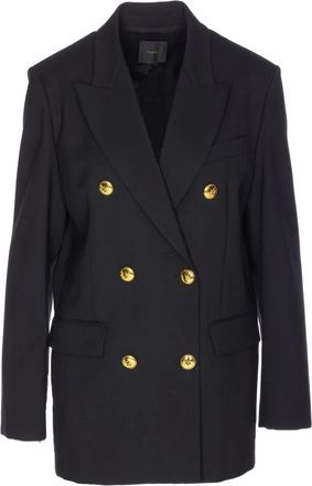 Pinko double-breasted pizza coat - Black
