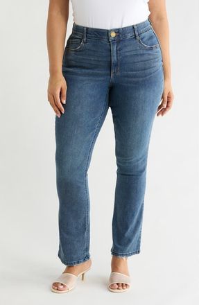 Democracy High Waist Itty Bitty Boot Jeans in Blue at Nordstrom Rack, Size 24W
