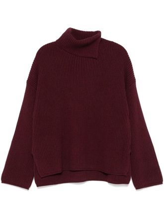 Joseph Chunky Ribbed Knit Turtleneck Sweater with Modern Silhouette