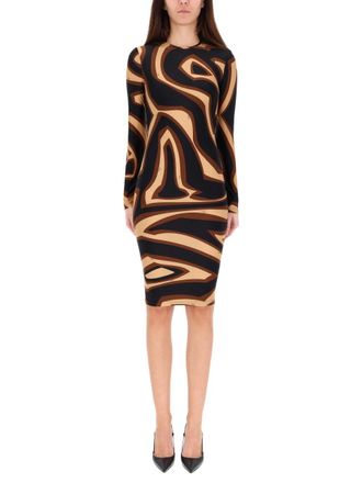 Emilio Pucci Midi Dress With Labyrinth Print