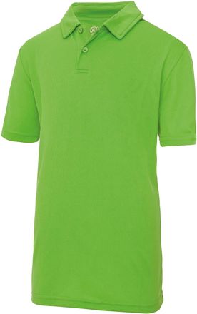 Just Cool Just Cool Kids Unisex Sports Polo Plain Shirt (5-6) (Lime)