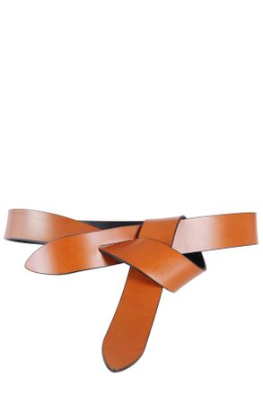 Isabel Marant Black Natural Lecce GZ Interlocking Cowhide Leather Belt