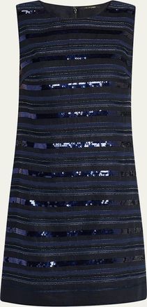 Kobi Halperin Jenae Sleeveless Beaded Linen Mini Dress