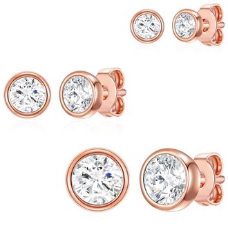 Rafaela Donata Womens Female Sterling Silver Earring - Rose Gold - One Size