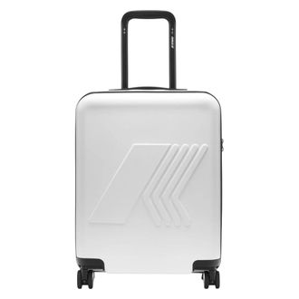 K-Way Eudoxie Logo Suitcase - unisex - Handbagage koffer - Wit - ONE Size - Polyester - Koffers