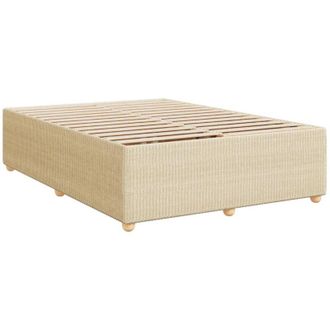 vidaXL Cama Sin Colch&oacute;n Tela Color Crema 140x190 Cm Vidaxl