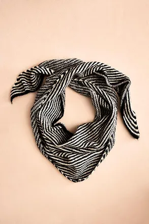 Terrain Striped Triangle Scarf