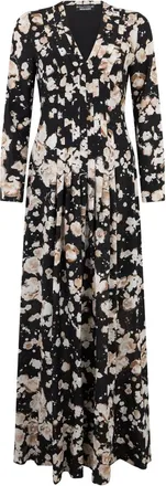 Moschino Kleedjes, Dames, Veelkleurig, M, Polyester, Lange bloemenjurk