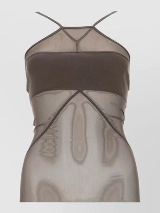 Rick Owens halter neck dress sheer fabric straps