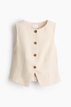H&M Waistcoat in Light Beige at Nordstrom, Size Xx-Large