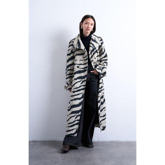 Topshop Stand Collar Trench Coat in Black at Nordstrom, Size X-Small