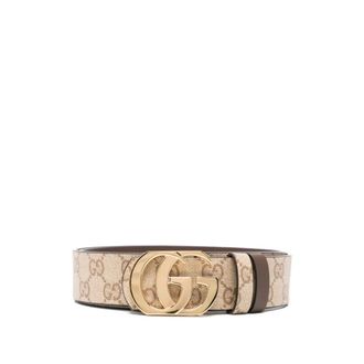 Gucci Cintur&oacute;n Reversible de Tela GG Marmont - Accessories - Hombre - Beige - 110 CM