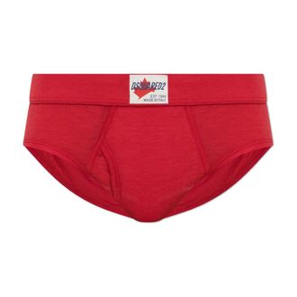 Dsquared2 Ondergoed, Heren, Rood, XL, Wol, Wool Briefs With Logo