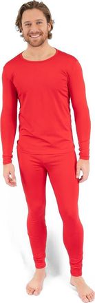 Leveret Mens Solid Thermal Pajama Set in Red at Nordstrom, Size Xx-Large