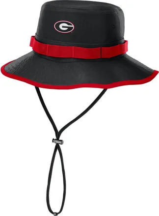 Nike Georgia Sideline Apex Boonie Nike Mens Dri-FIT College Bucket Hat in Black | NC1B053YGBN-Q2W