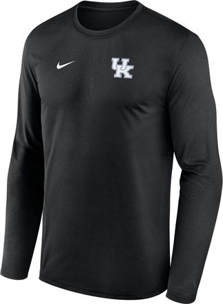 Nike Kentucky Sideline Legend Small Logo Nike Mens Dri-FIT College Long-Sleeve T-Shirt in Black | 02TJ00ANKY-HE3