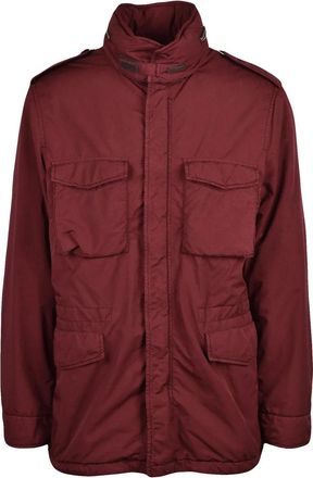 Aspesi Mid-Length Quilted Overcoat with High Collar and Hood