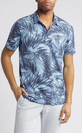 Travis Mathew Forest Reserve Leaf Print Polo in Dream Blue at Nordstrom Rack, Size Medium