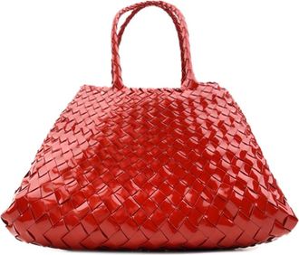 Dragon Diffusion Rode leren taps toelopende tas - Dames - Shoppers - Rood - ONE Size - Tassen