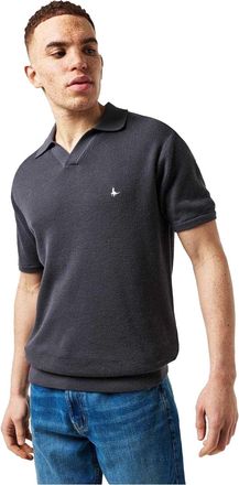 Jack Wills Heren Gebreid Polo Shirt (Gesmeed ijzer)