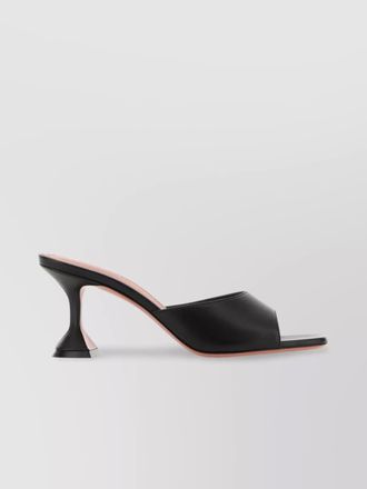 Amina Muaddi leather square-toe slip-on mules