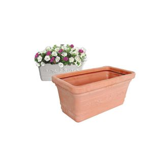 No Brand Caja Rectangular 100&times;44&times;44 En Resina Prestige Impruneta Para Exterior - Nuova Plastica Adriatica