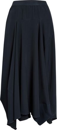 High High Aubrey Draped Stretch-jersey Midi Skirt - Dark Blue - 42 (UK10 / S)