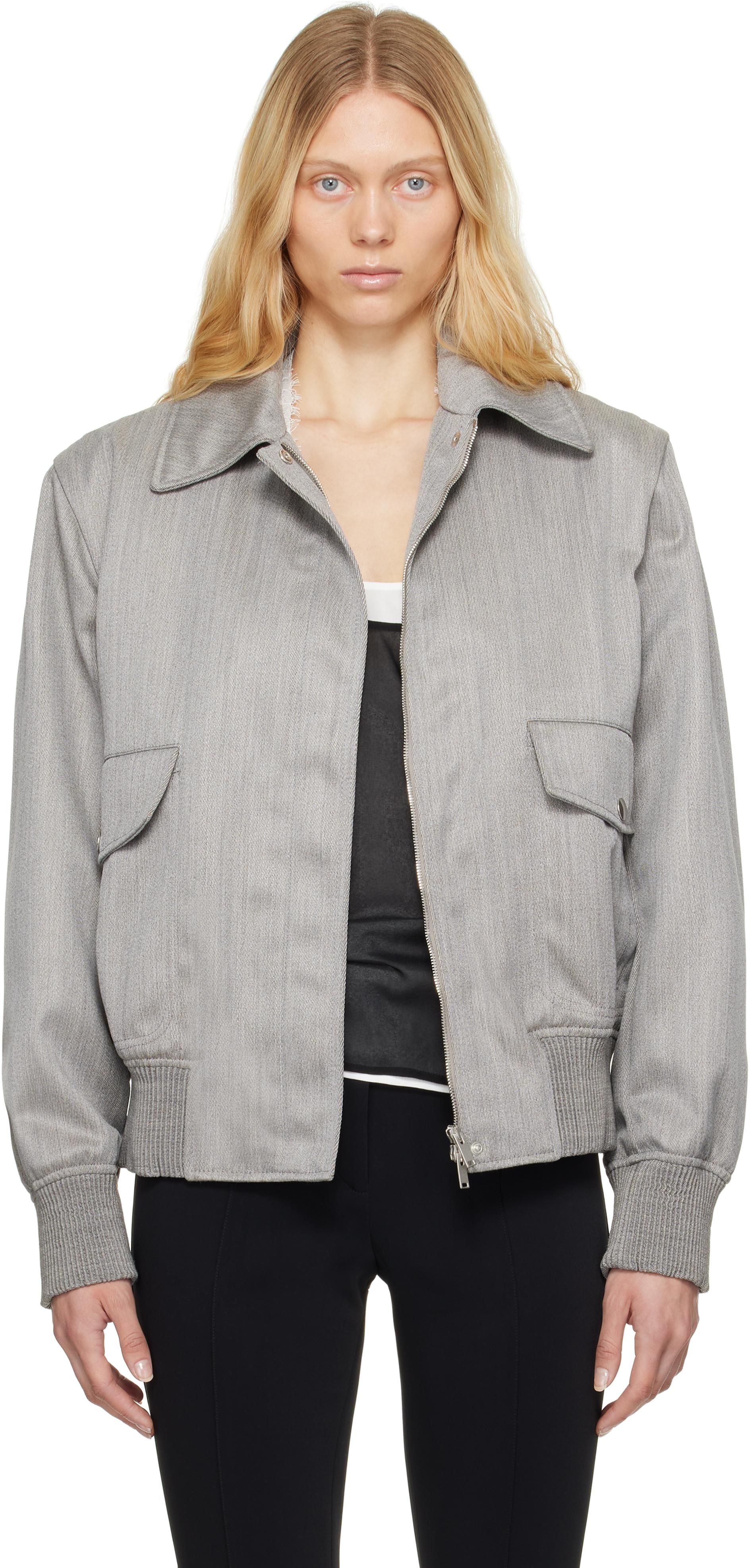 【関税&送料込】Stella Mccartney White Wool Bomber Jacket Wi 290b60f61e3896a1ce473937a1f35e