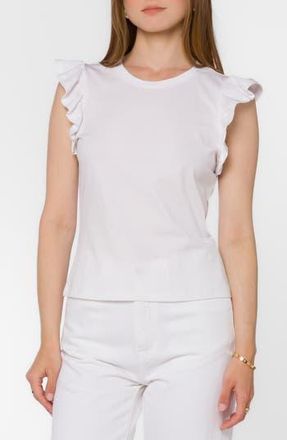 Velvet Heart Fabiola Flutter Sleeve Top in Optic White at Nordstrom Rack, Size X-Small