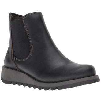 FLY London SALV Rug Leather Womens Chelsea Boots - Black - Size:UK 4