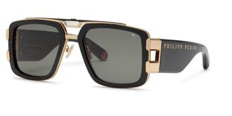 Philipp Plein SPP128M 0301 Mens Sunglasses Gold Size 58