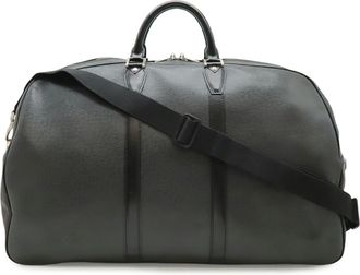 Louis Vuitton Taiga Ardoise Black Taiga Leather Boston Bag Shoulder Bag (Pre-Owned)