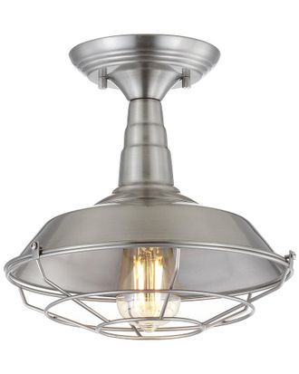 Jonathan Y Designs Jonathan Y Gabe 10.2In Metal Led Semi-Flush Mount