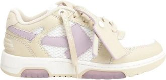 Off-white Slim Out Of Office Logo Sneakers - Dames - Sneakers - Beige - 36 EU - Leer - Schoenen